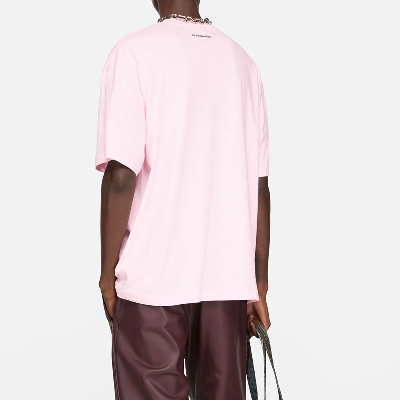 Футболка с принтом в виде сердца Acne Studios, floral розовый — фото 4