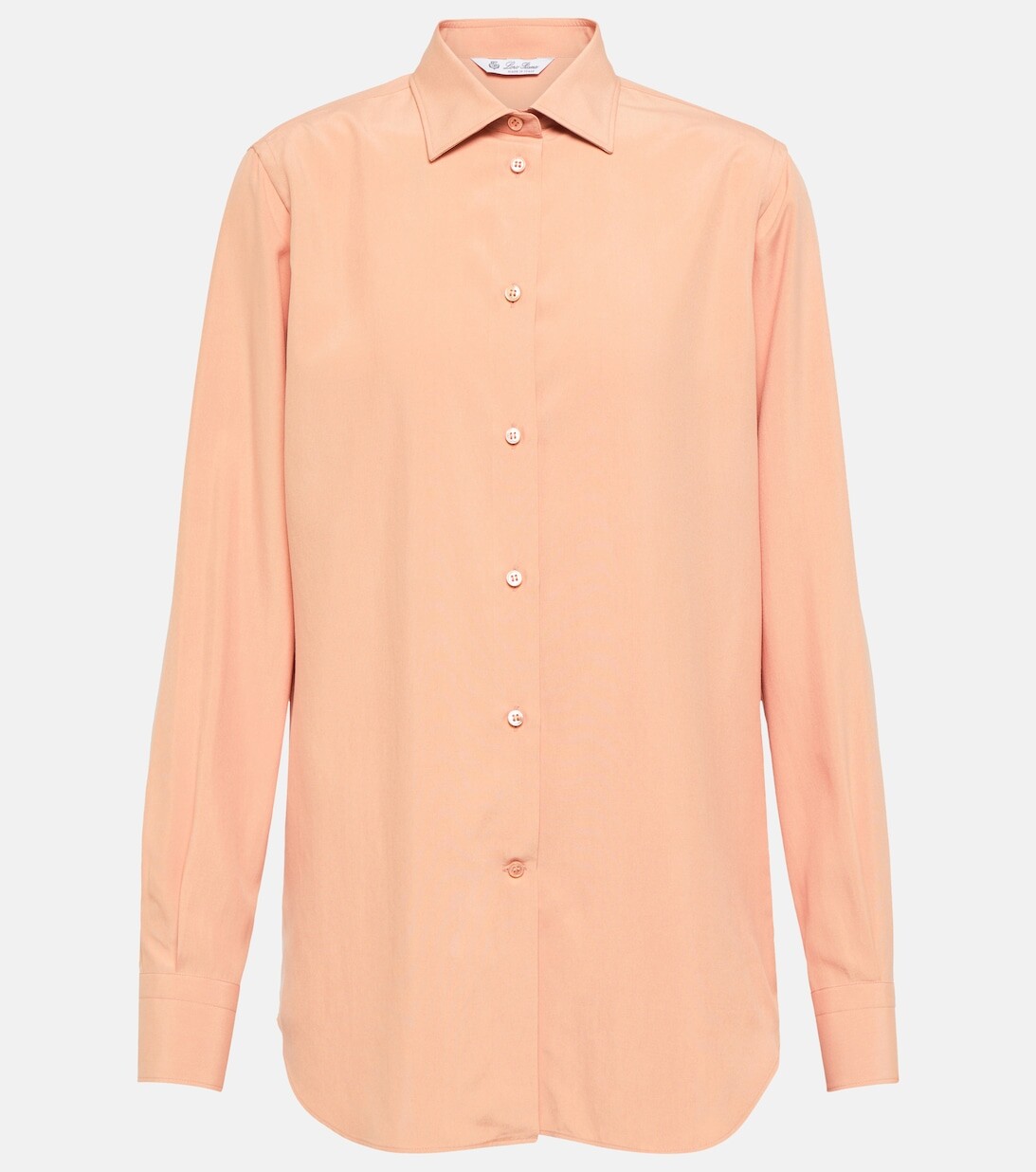 

Рубашка Kara из шелкового поплина LORO PIANA, розовый