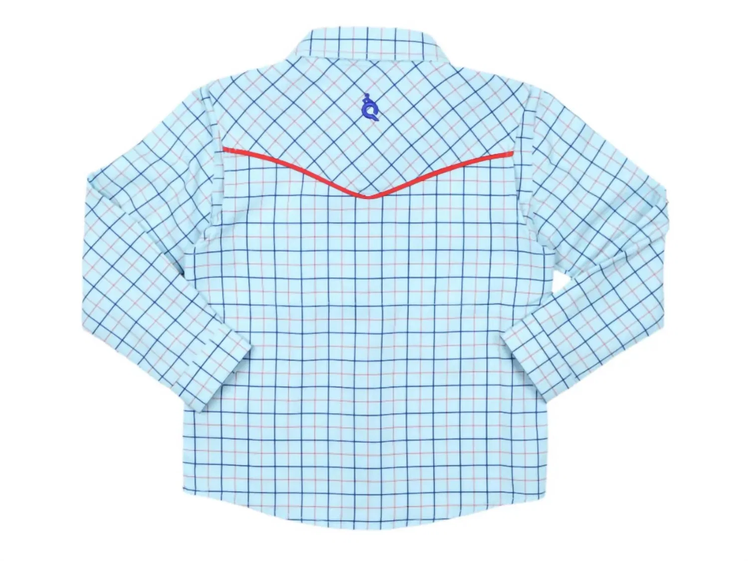 Blue Quail Clothing Co Рубашка с длинными рукавами Tattersall Pearl Snap синего цвета — фото 3