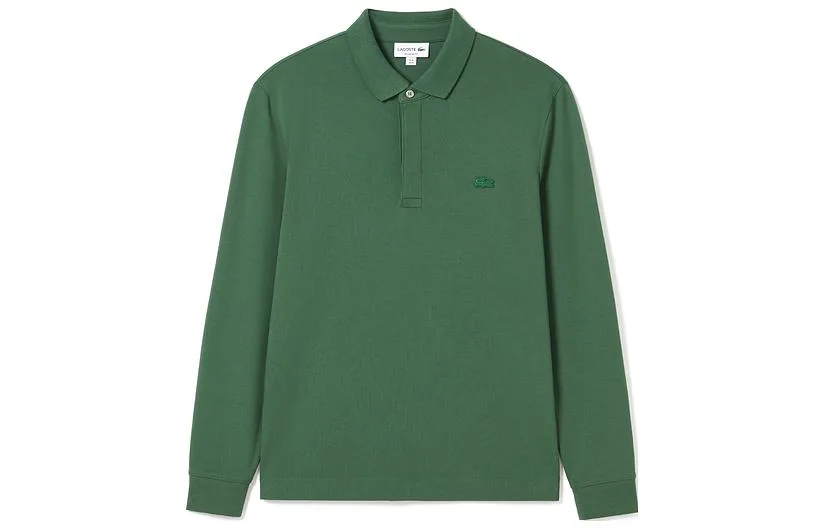 LACOSTE Футболка-поло мужская Crocodile Green — фото 4