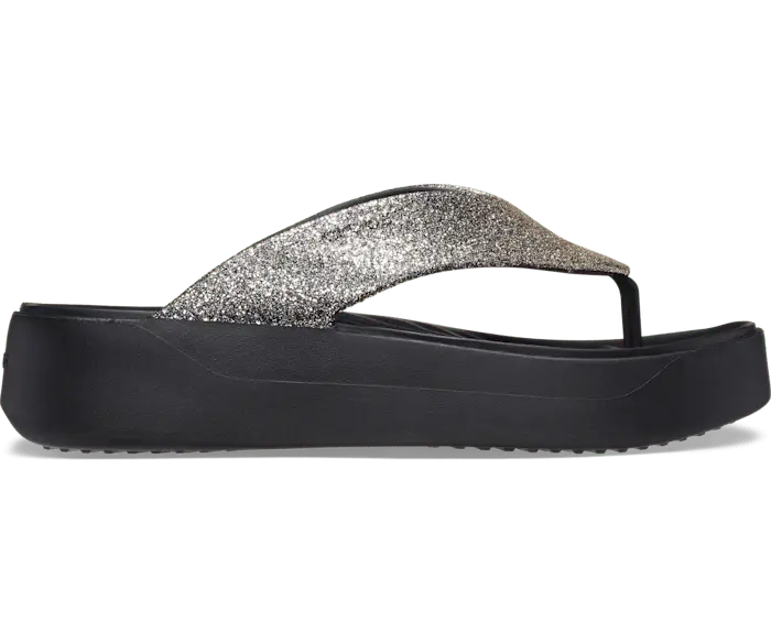 

Флип на платформе с массивными блестками Getaway Crocs, черный