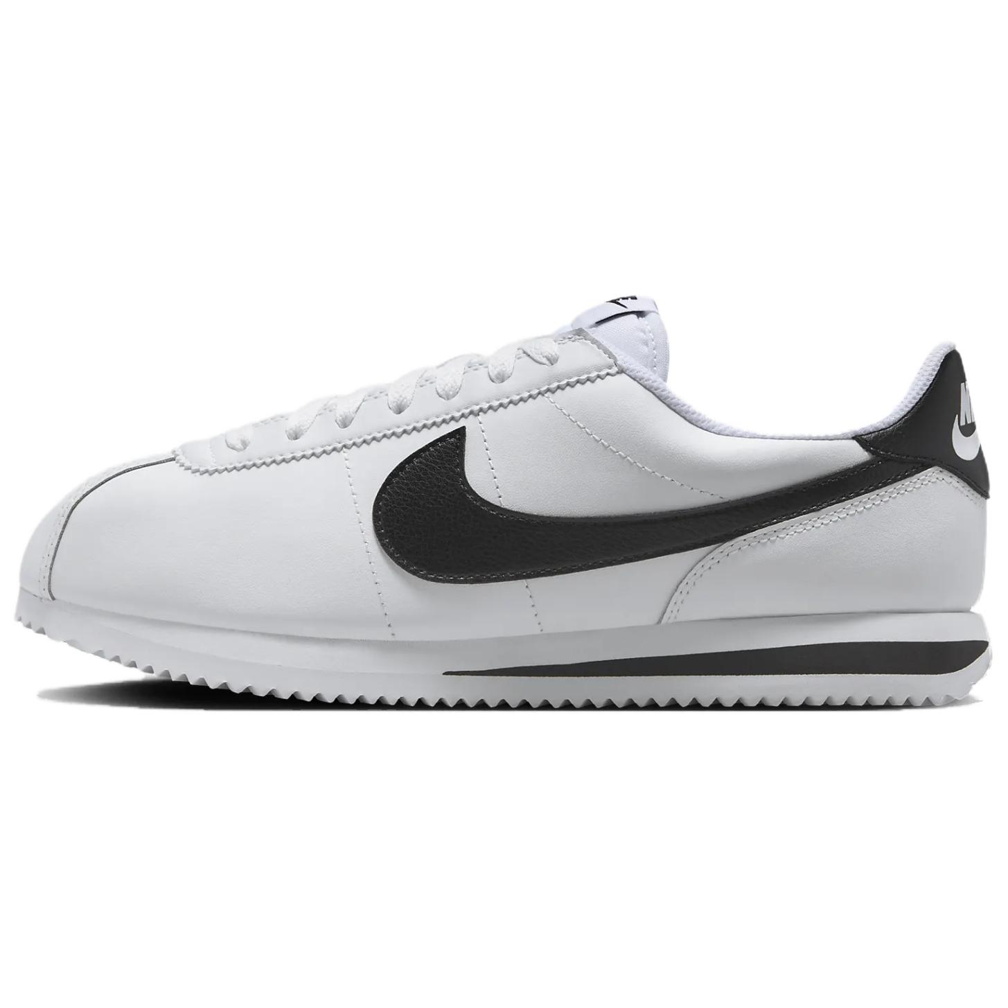 

Кроссовки Nike Cortez Leather White Black Women's, белый/черный