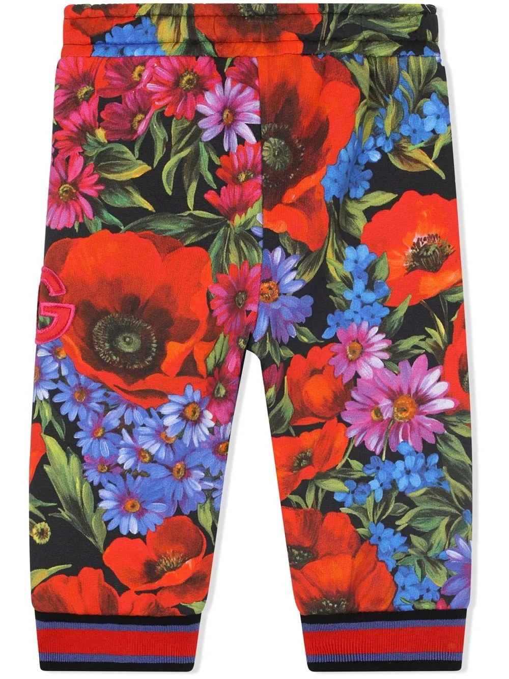 Спортивные брюки с цветочным принтом Dolce & Gabbana Kids, красный — фото 2