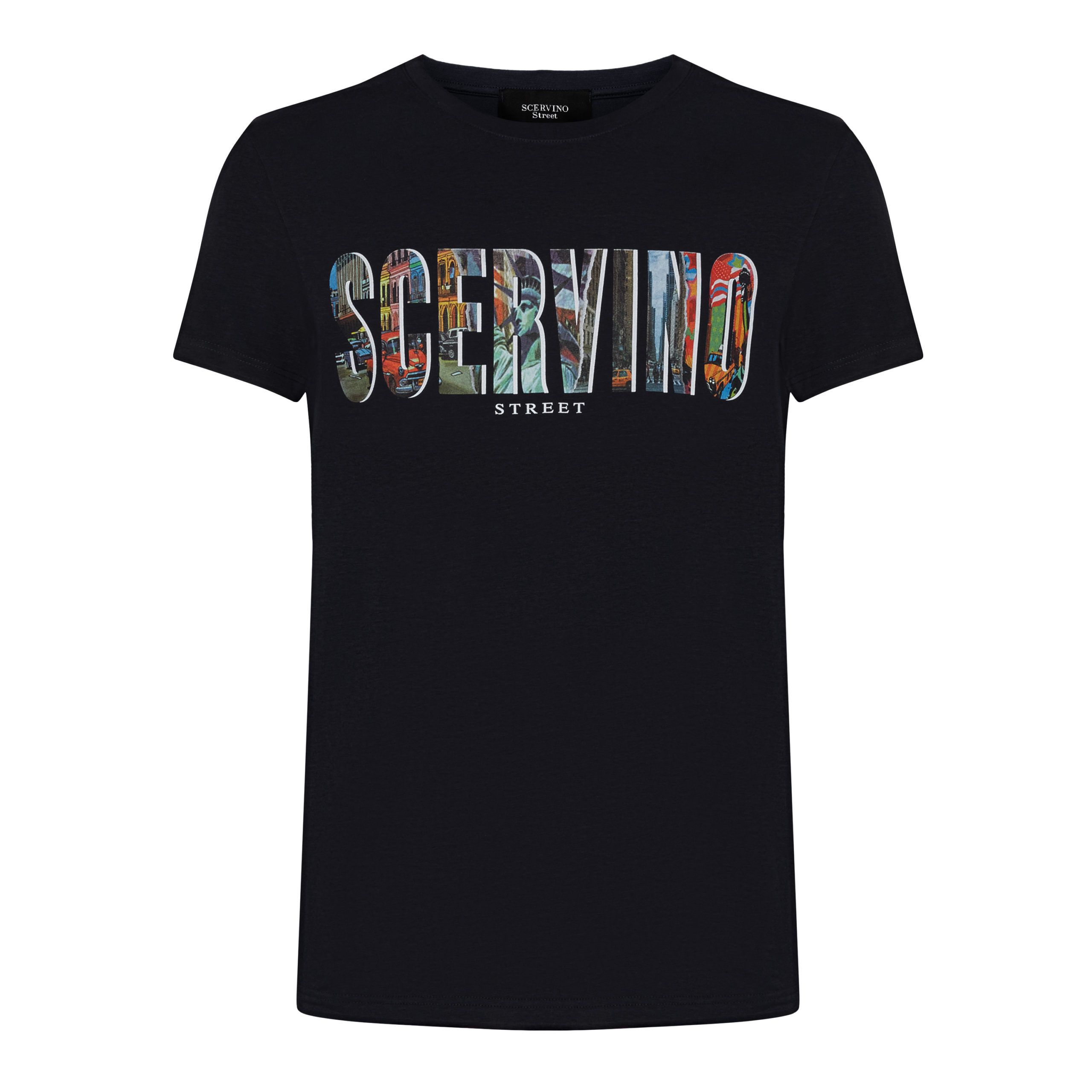 

Черная хлопковая мужская футболка Ermanno Scervino