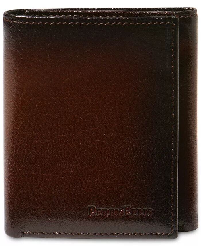 

Мужской кожаный кошелек Michigan Slim Ombre Trifold Perry Ellis Portfolio, коричневый