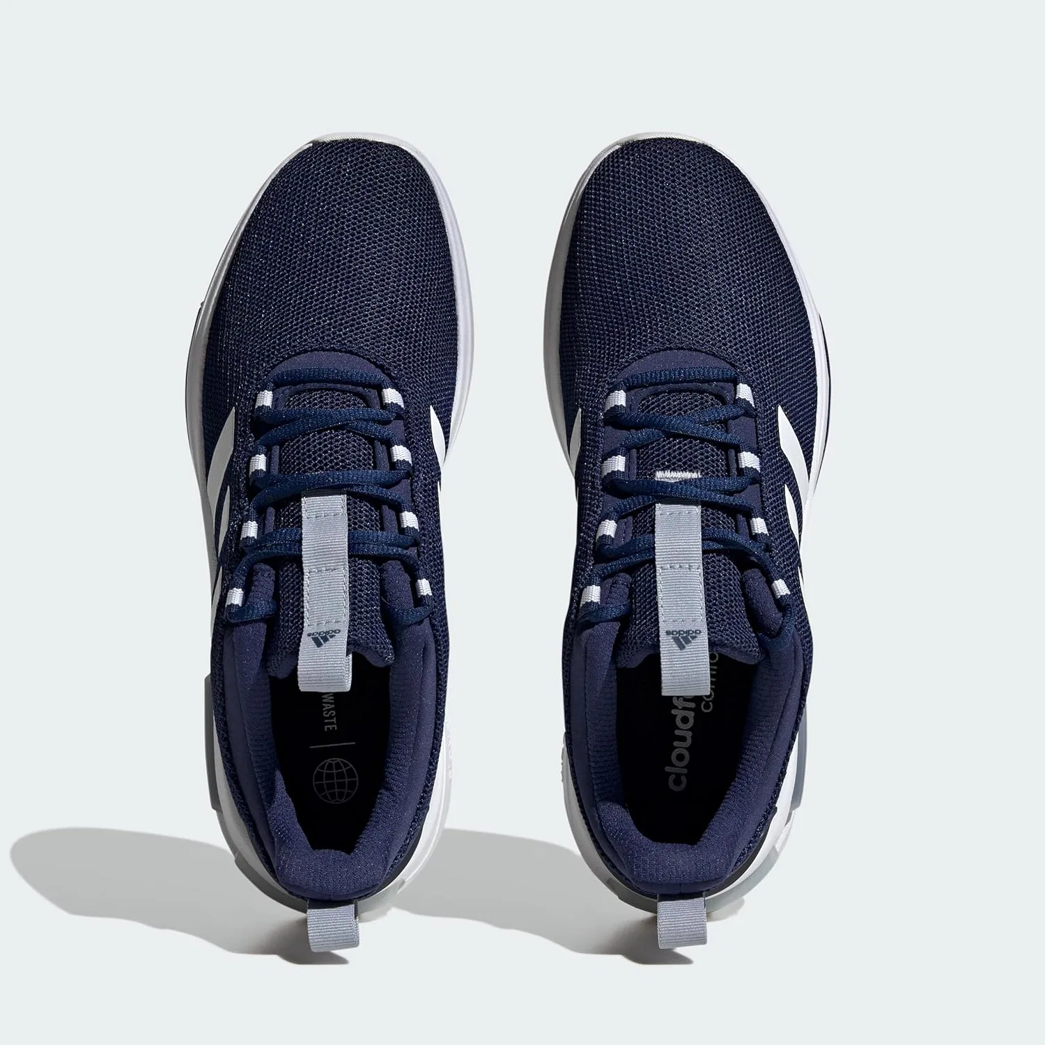 Детские кроссовки Adidas Unisex Baby Grand Court Lifestyle на липучке, Dark Blue Ftwr White Halo Silver — фото 3