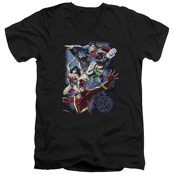 

Футболка v-neck adult justice league of america galactic attack color Licensed Character
