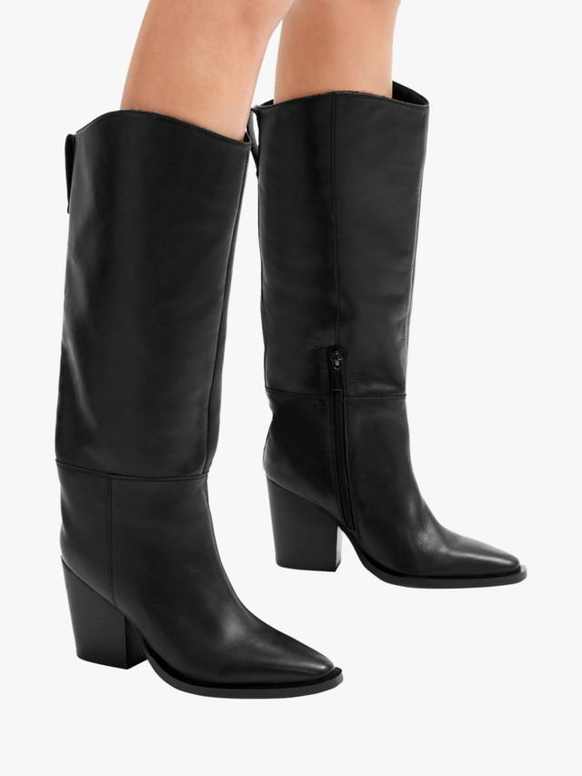 Царствующие кожаные сапоги из телячьей кожи Carvela, черный — фото 2