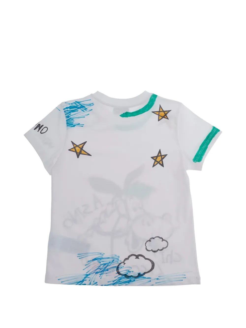 Футболка с мультяшным принтом Moschino Kids, белый — фото 2