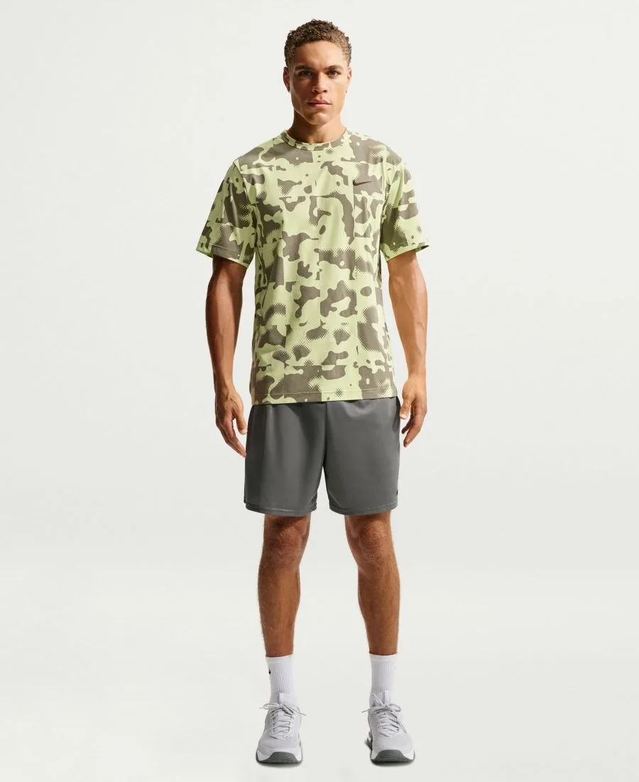 Мужская тренировочная футболка Hyverse Dri-FIT UV с коротким рукавом и круглым вырезом Nike, liquid lime/светлый-army/черный