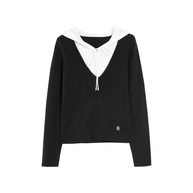 

ELLE Свитер женский Black с капюшоном Moderate