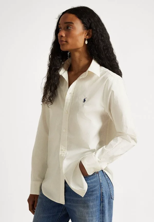Классическая рубашка из хлопкового твила Polo Ralph Lauren, Antique Cream