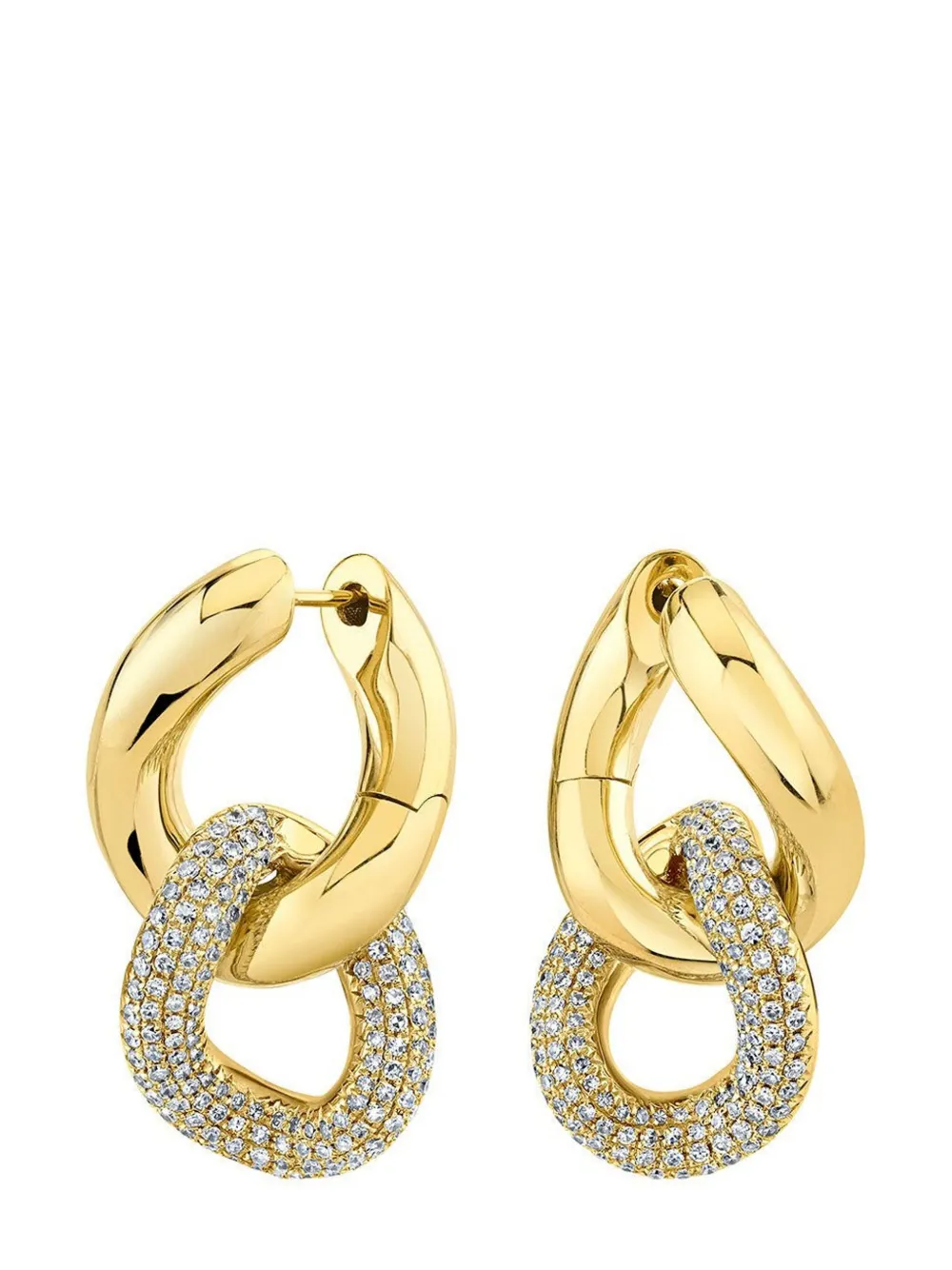

Серьги Double Link из желтого золота с бриллиантами SHAY, золотой