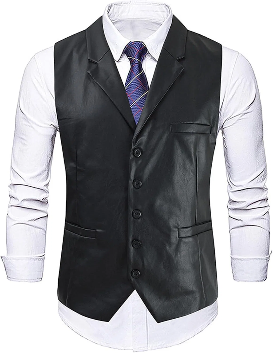 Мужской топ без рукавов, Slim Fit, Generic, черный — фото 3