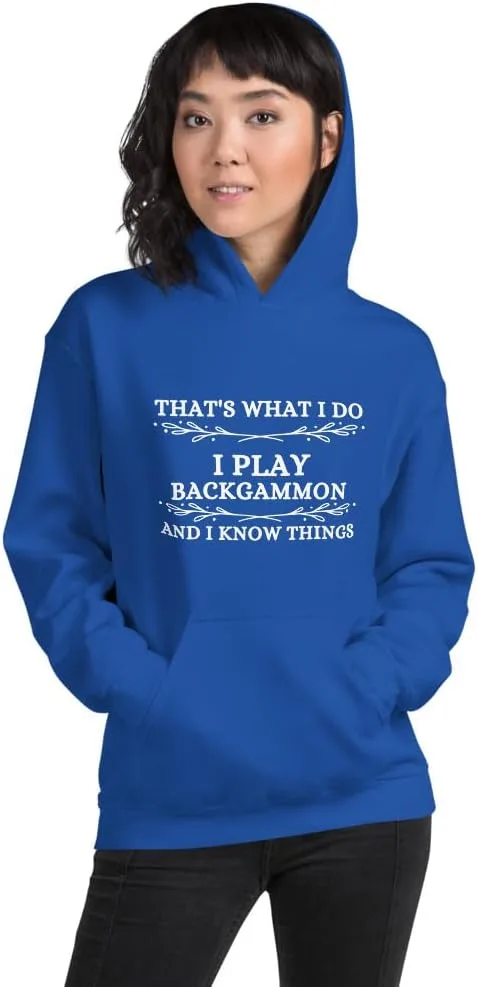 Толстовка унисекс Backgammon Player Gifts | I Play Backgammon & I Know Things Generic, Royal