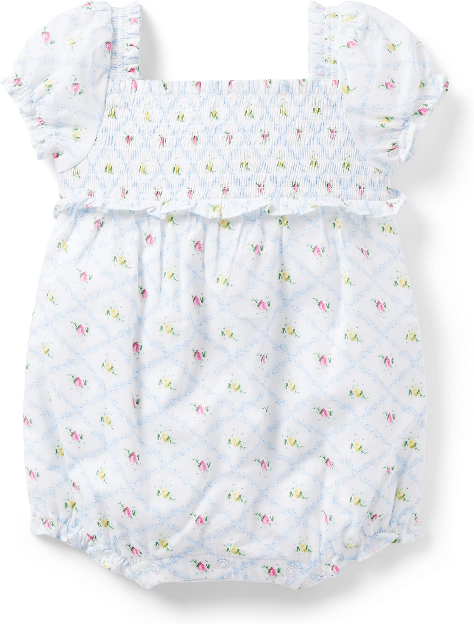 

Комбинезон Janie and Jack Floral Smocked Bubble, цвет Multicolor