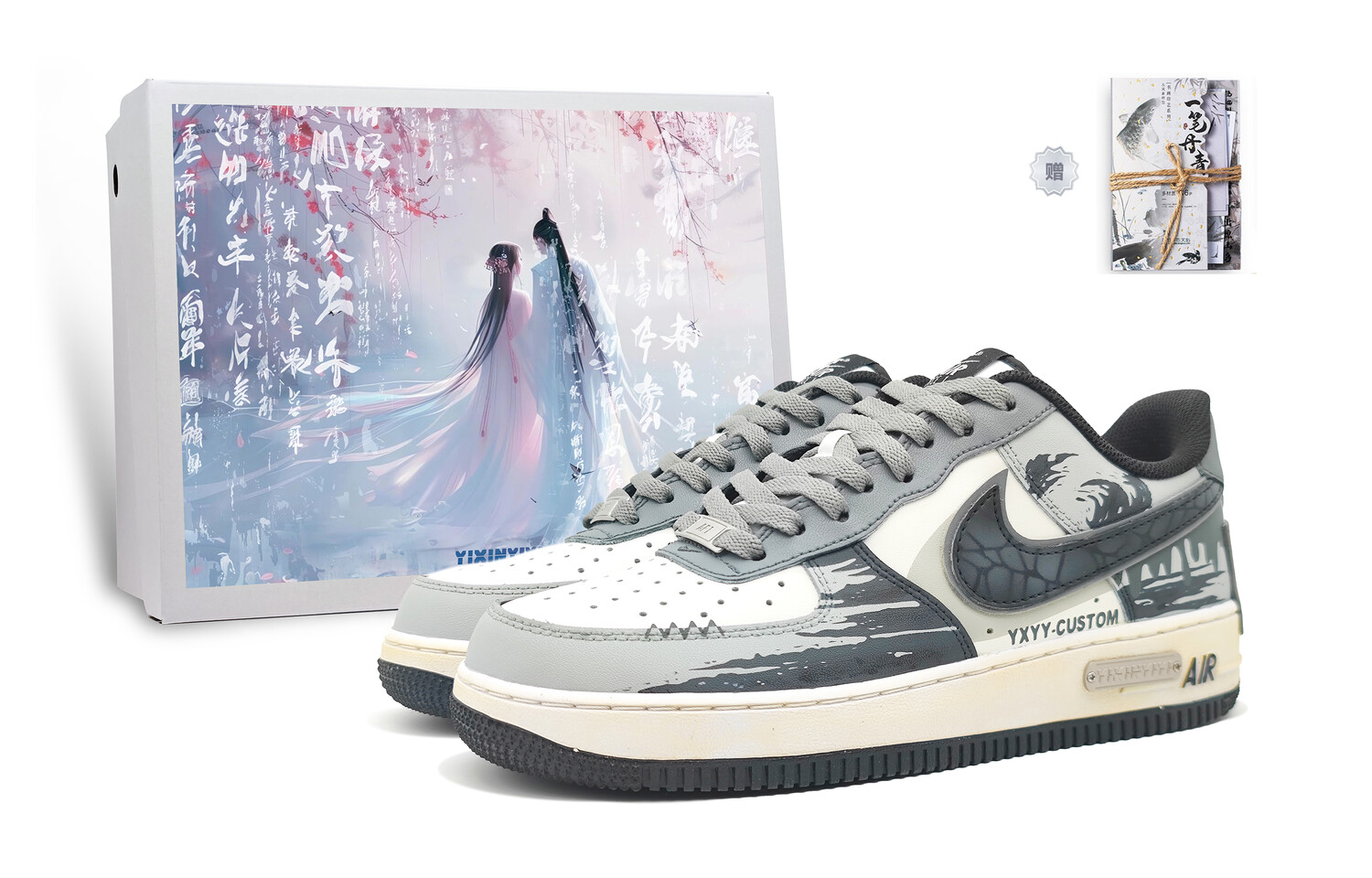 

Кроссовки Nike Air Force 1 Skateboarding Shoes Unisex Low-top Gray/White, серый/белый
