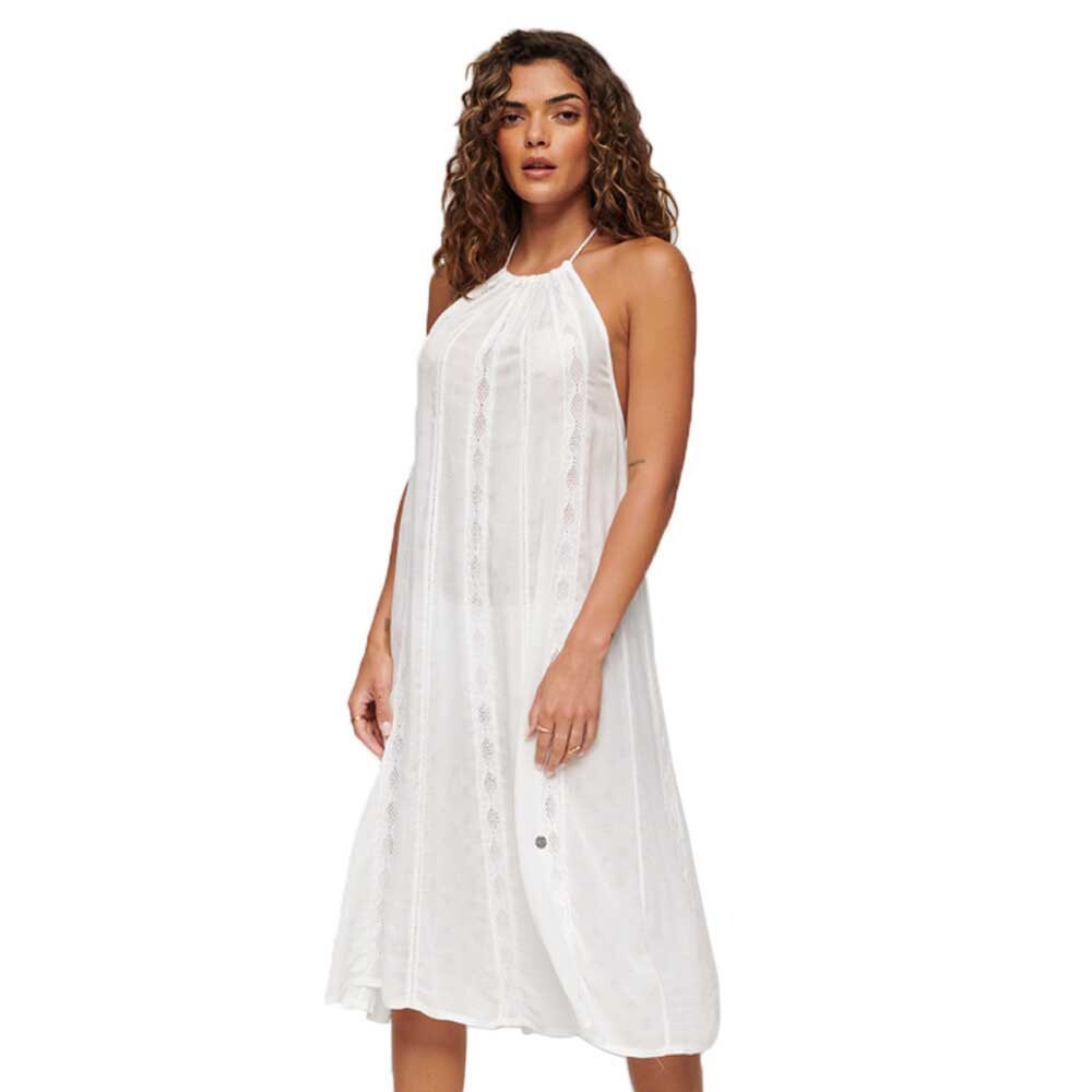 

Платье миди Superdry Vintage Halter Sleeveless, белый