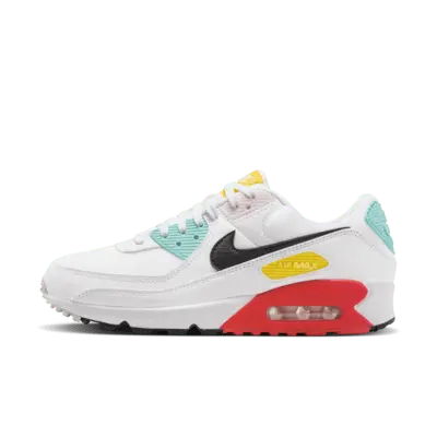 

Кроссовки Nike Air Max 90, цвет White/Pink Foam/Bright Crimson/Black