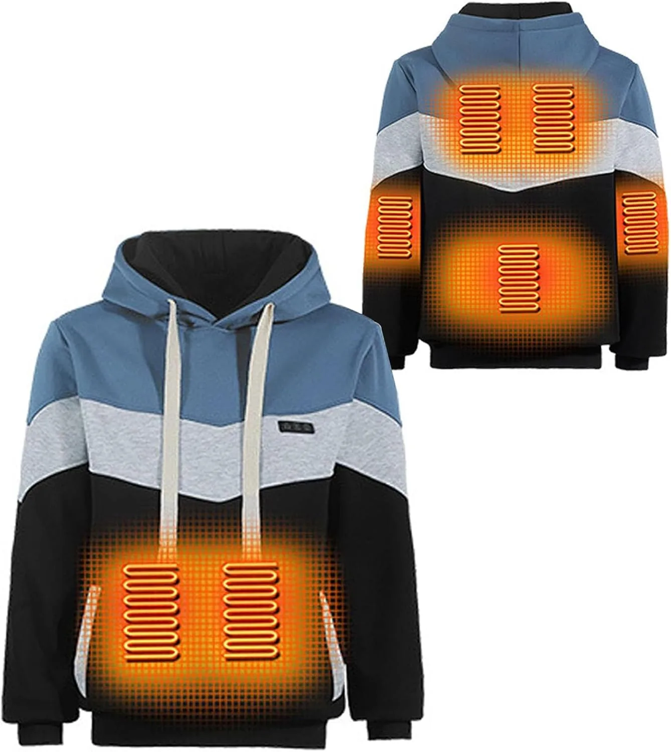 

Теплый худи с подогревом для женщин и мужчин, легкий, электрический Qesulk