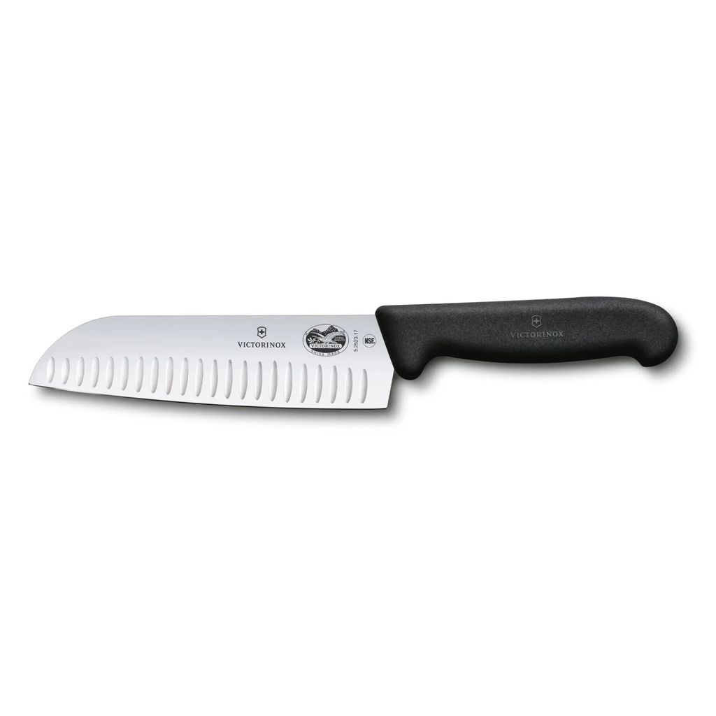 

Нож VICTORINOX Fibrox Santoku 5.2523.17 универсальный нож японский поварской нож 17 см черный Victorinox Swiss Army