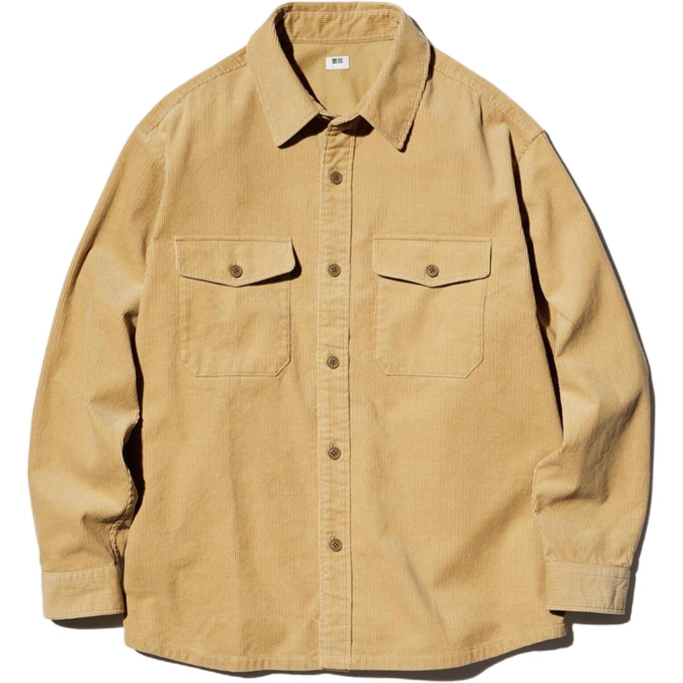 UNIQLO Рубашка унисекс бежевая