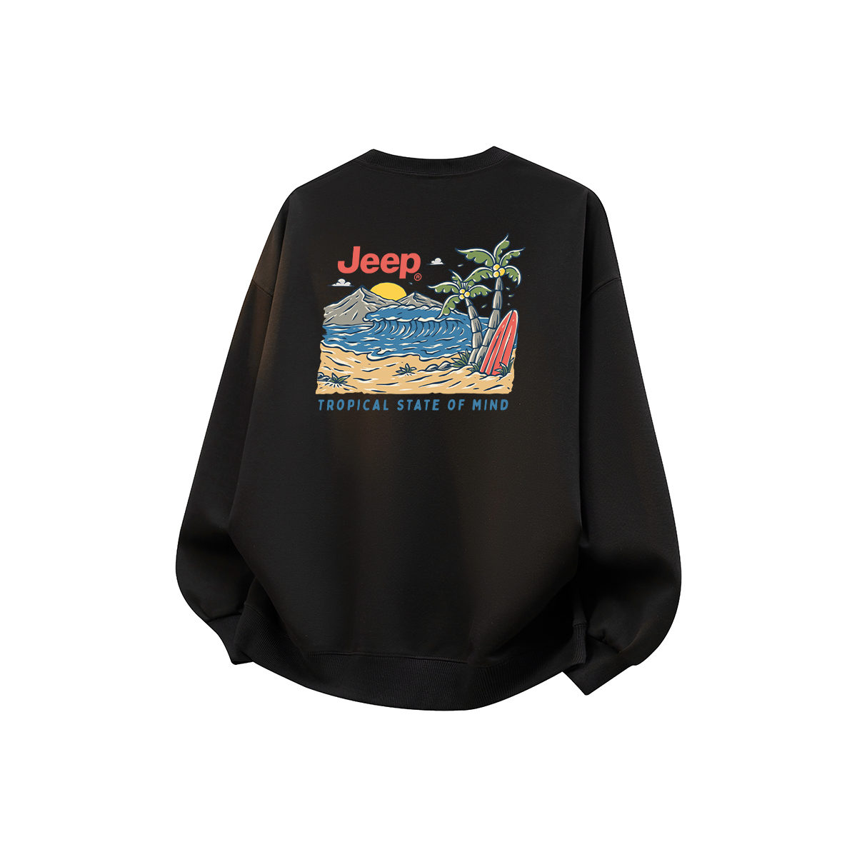

Свитшот Unisex Crew Neck Moderate Regular Jeep, night черный[fleece-lined]
