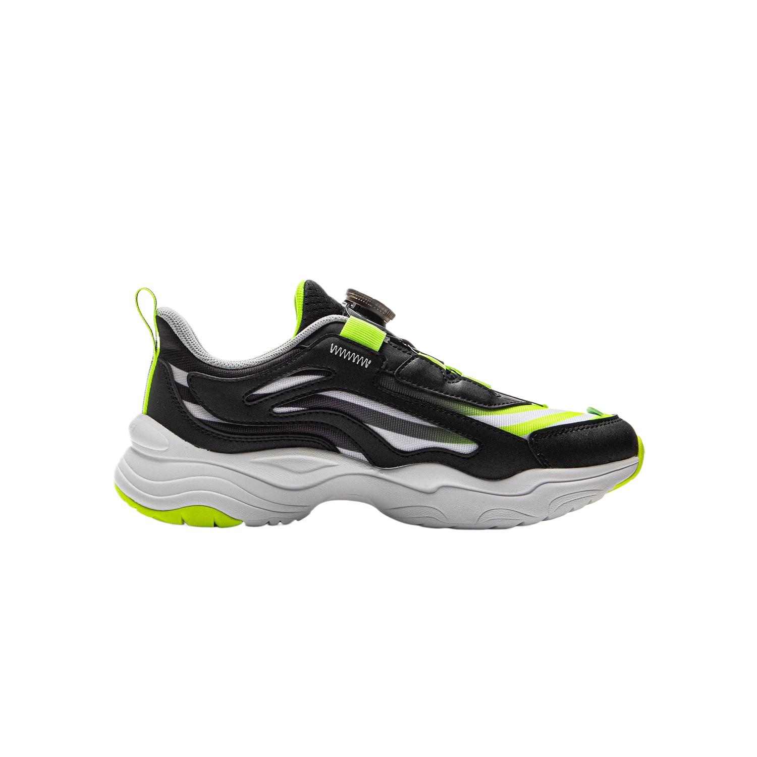Большие кроссовки Aurora Sports Life Shock Absorbers с низким верхом для детей LINING YOUNG, черный/зеленый — фото 2