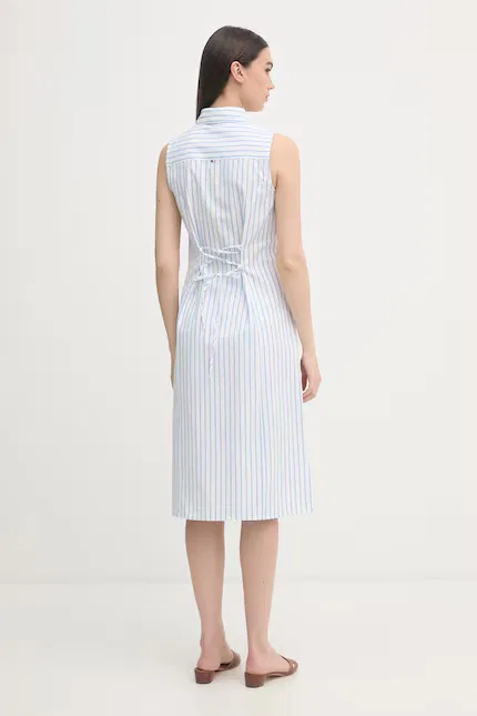 Платье в полоску SLEEVELESS TIE-BACK MIDI U.S. Polo Assn., синий — фото 3