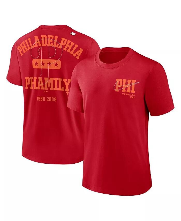 

Мужская красная футболка Philadelphia Phillies Statement Game Over Nike