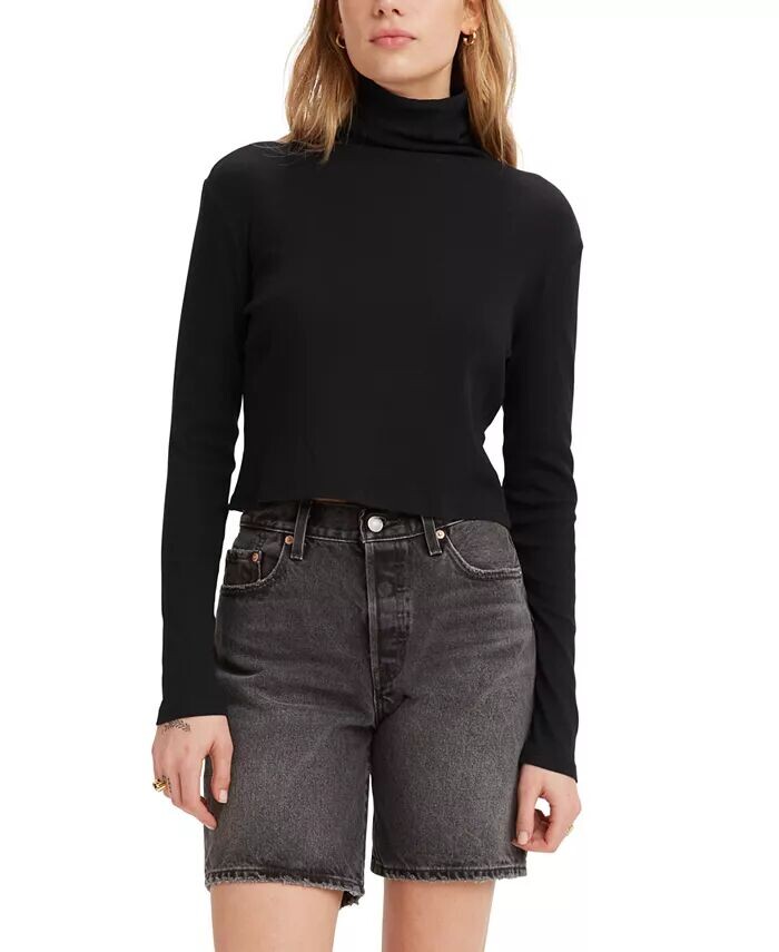 

Женская водолазка Moon Ribbed Knit Stretch Top Levi's, черный