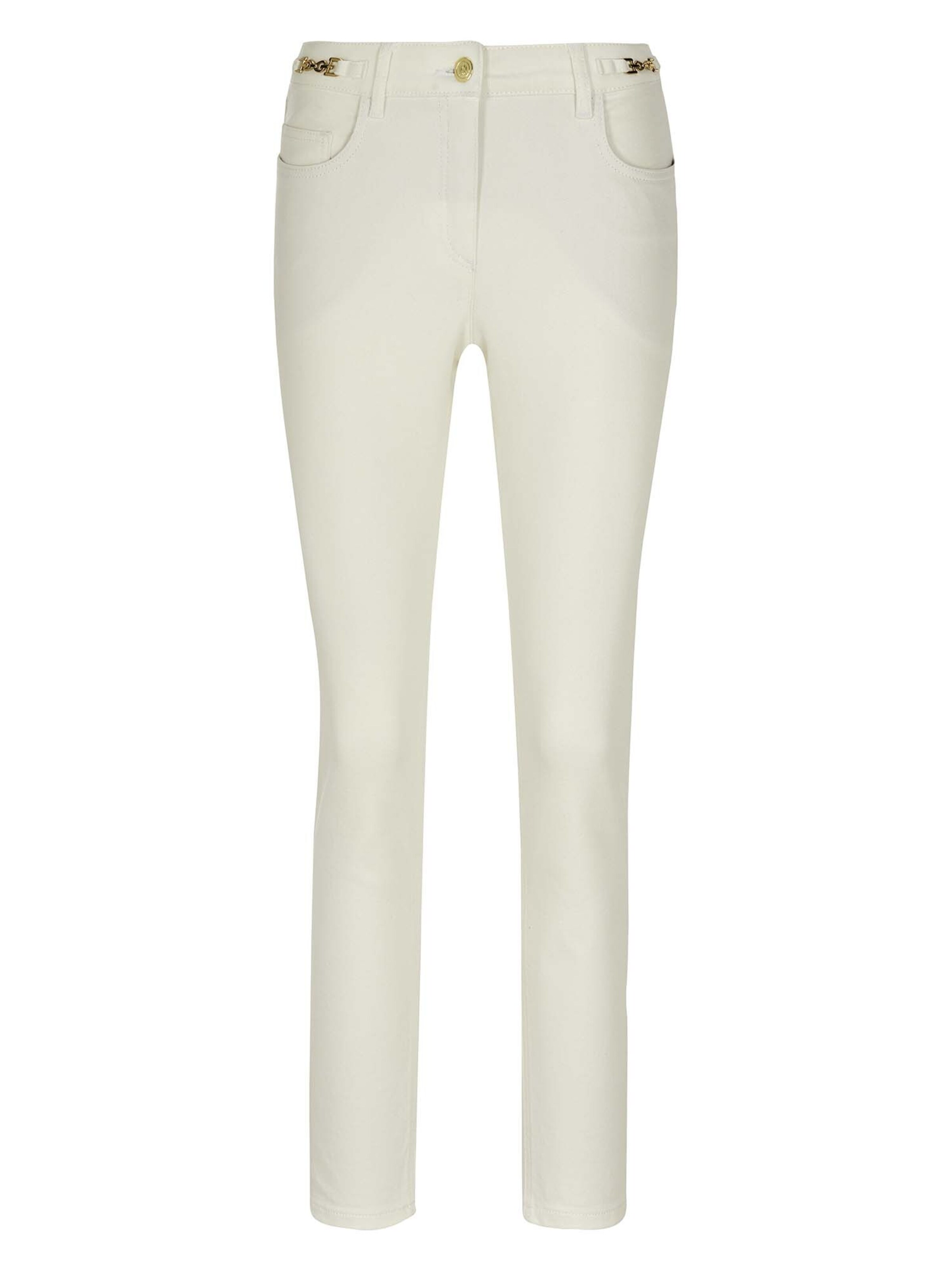 

MADELEINE Узкие джинсы из шерсти в белом цвете