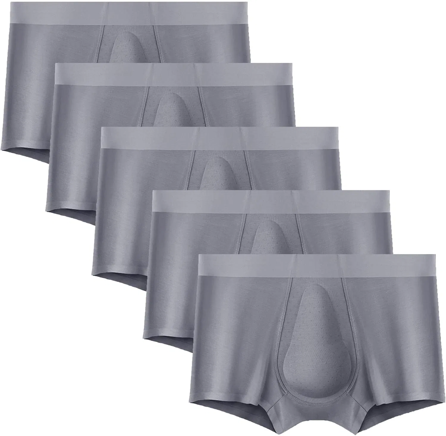 Боксеры, мягкие и эластичные, Grey (5 шт.)