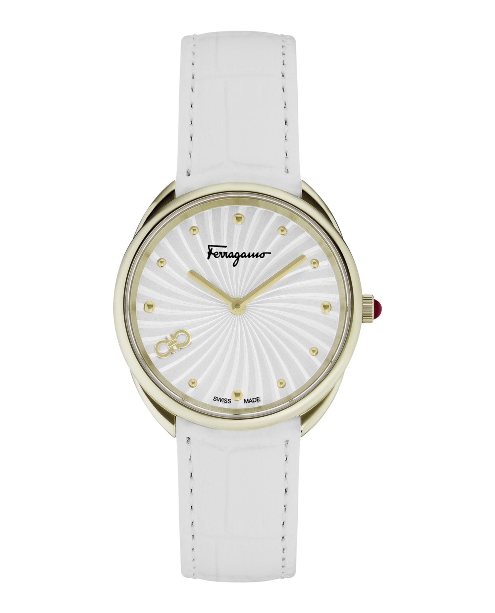 

Часы Cuir Salvatore Ferragamo, белый/золотой/серебряный