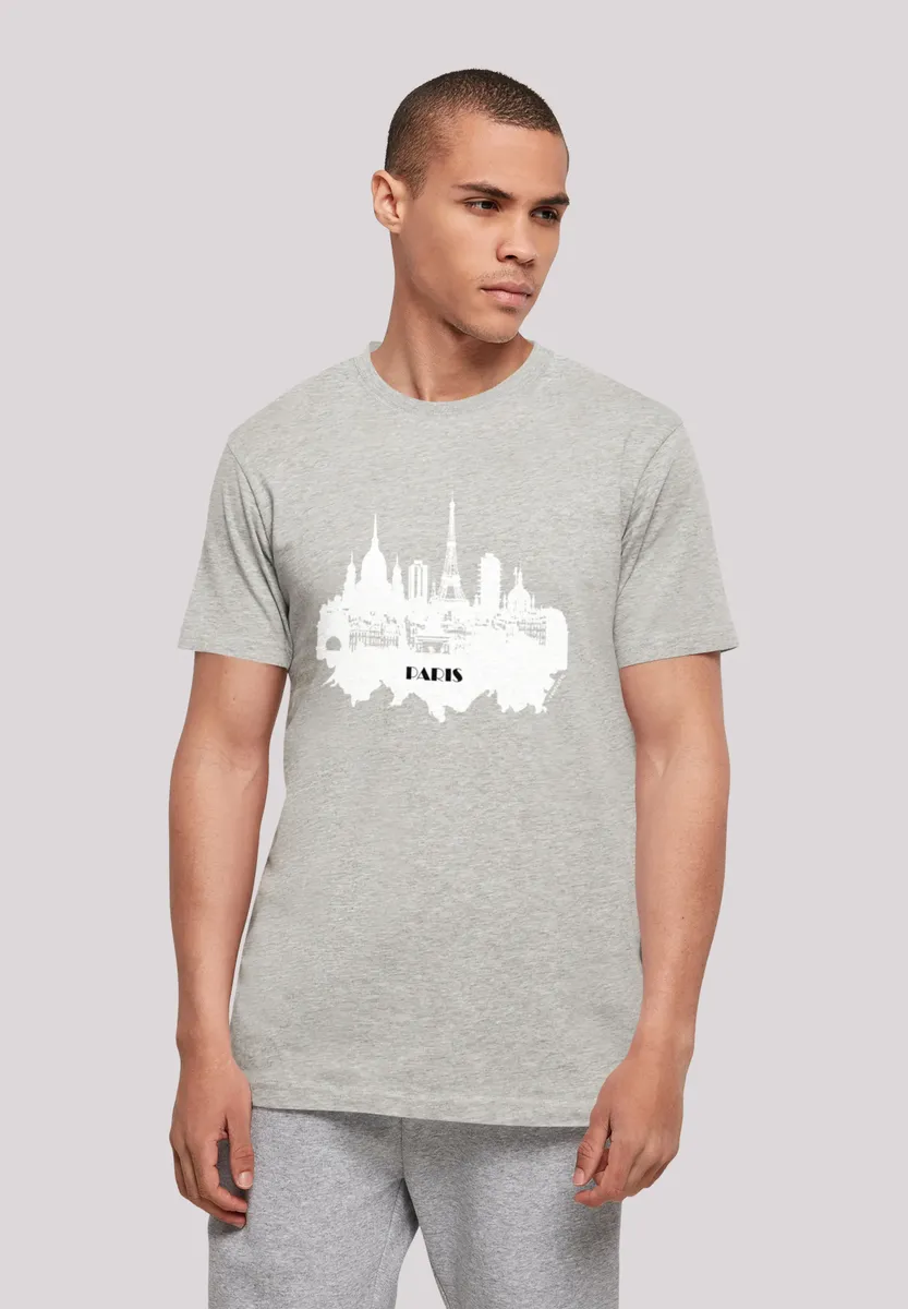 

F4NT4STIC Футболка "PARIS SKYLINE TEE", принт, серый