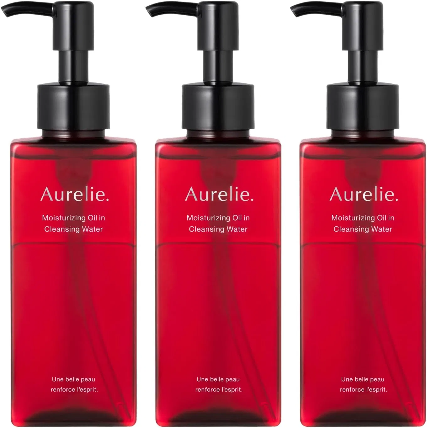 Средство для снятия макияжа Aurelie Moist Oil Cleansing Water увлажняющее, лимон, 3 шт
