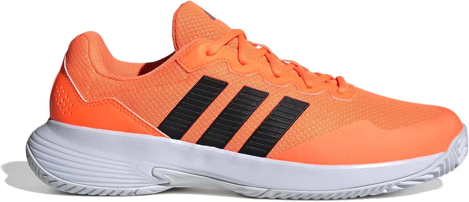 Мужские теннисные кроссовки Adidas Gamecurt 2, Lucid Orange Core Black Silver Met — фото 2