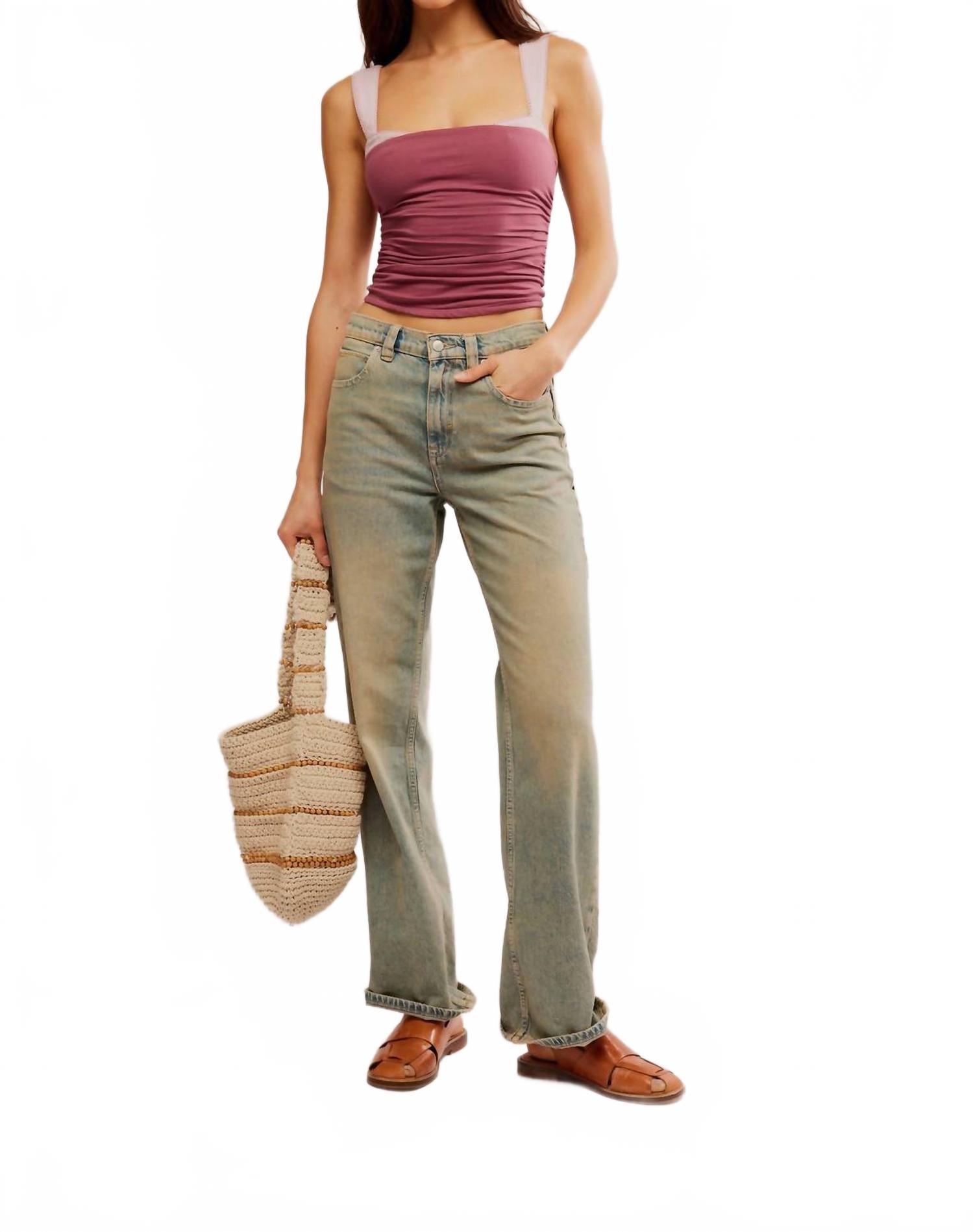 

Двухцветный топ в комбинации дикого имбиря Free People, Wild Ginger Combo