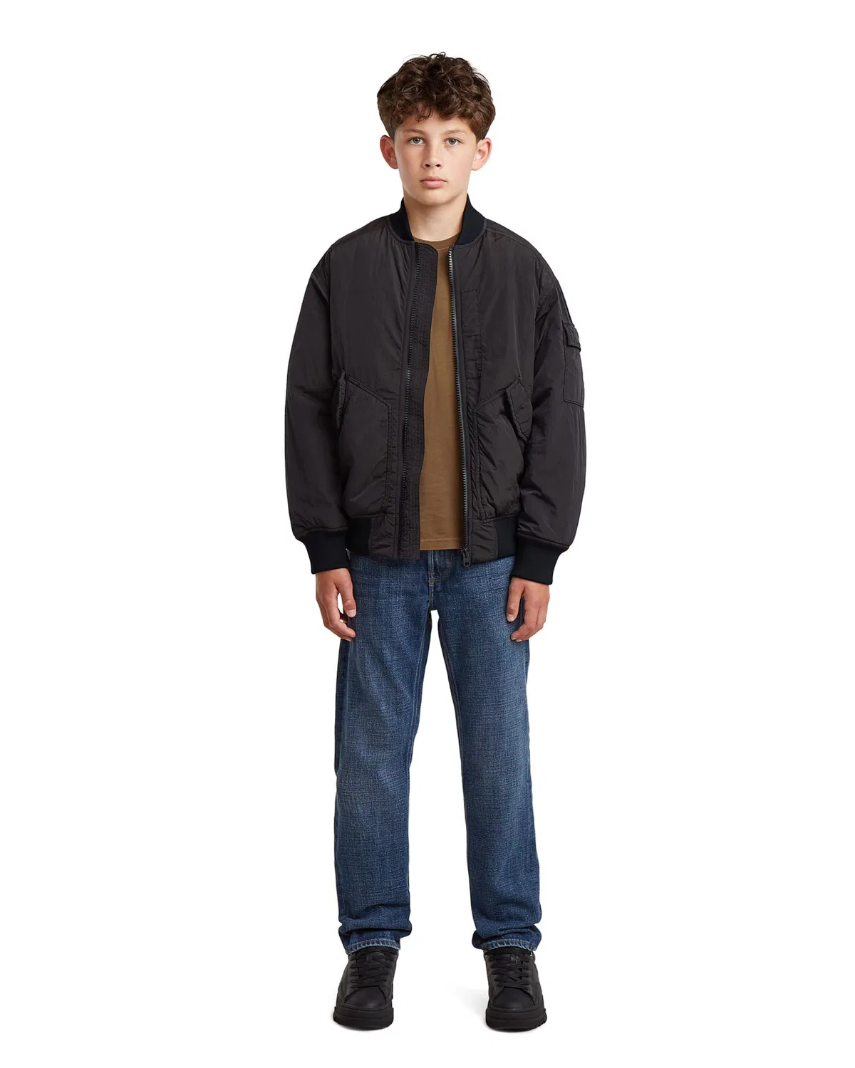 Куртка-бомбер G-Star Between-Season Jacket Boys Bomber Jacket черного цвета — фото 3