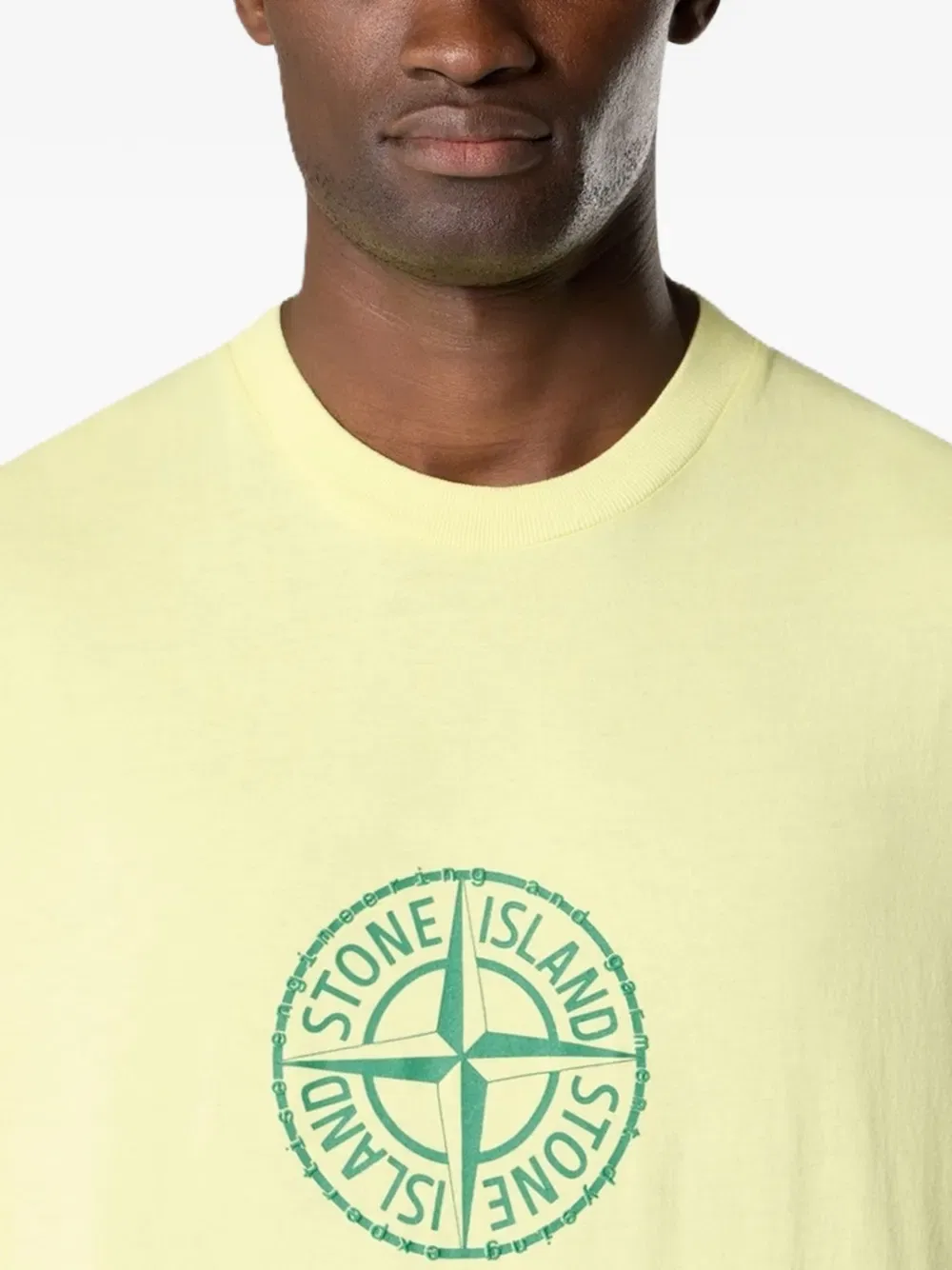 Футболка с компасом Stone Island, желтый — фото 4