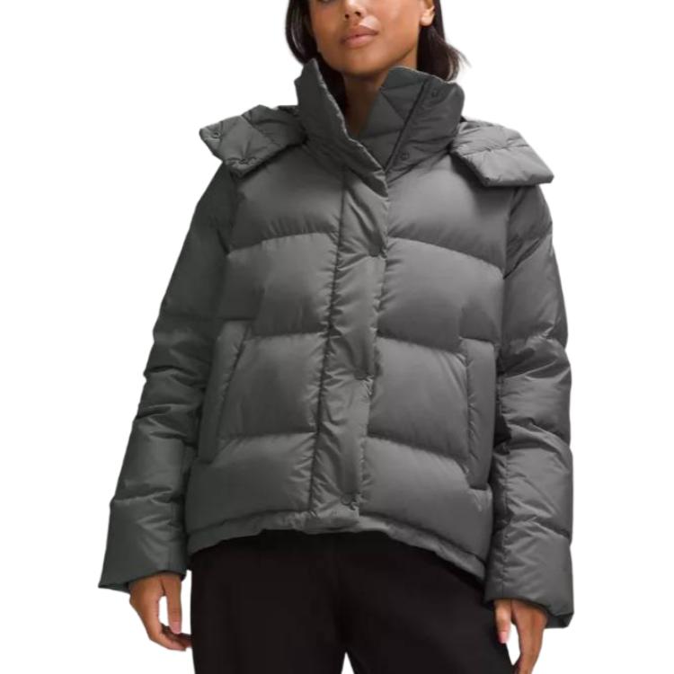 

Женский зимний пуховый жакет Wunder Puff Series Lululemon, hengyue серый/tvsg