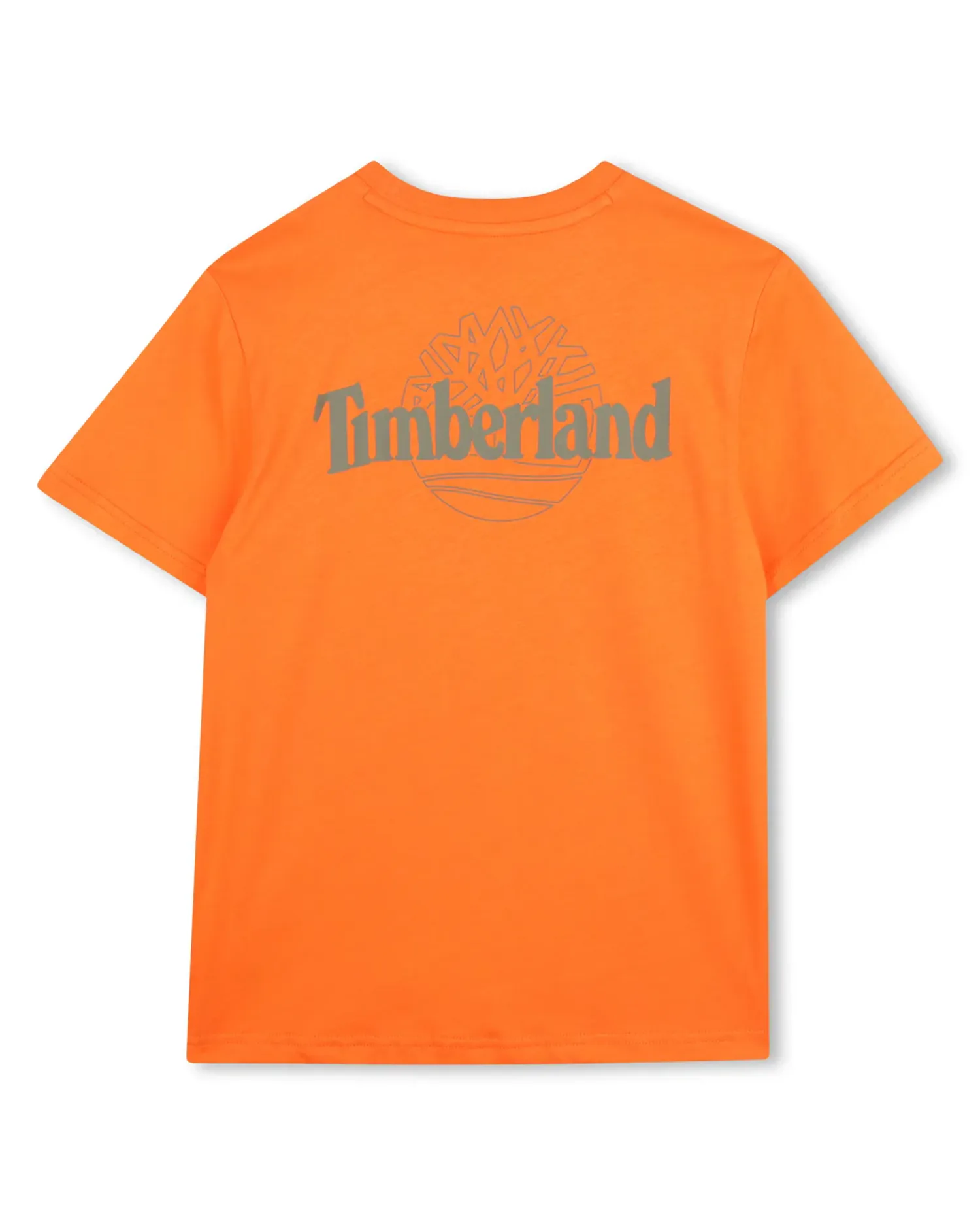 Детская футболка с французским рукавом с рисунком спереди из хлопка Timberland, оранжевый — фото 2
