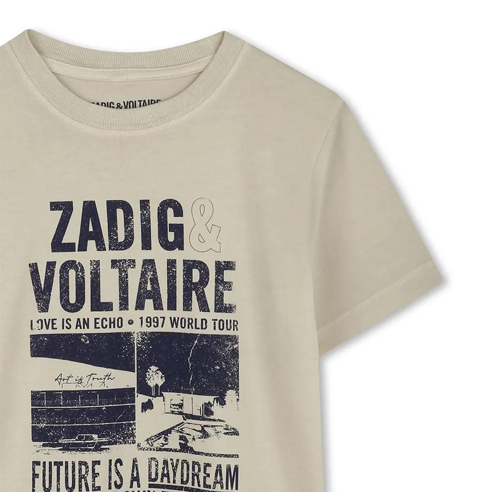 Футболка с коротким рукавом Zadig & Voltaire X60367, бежевый — фото 3
