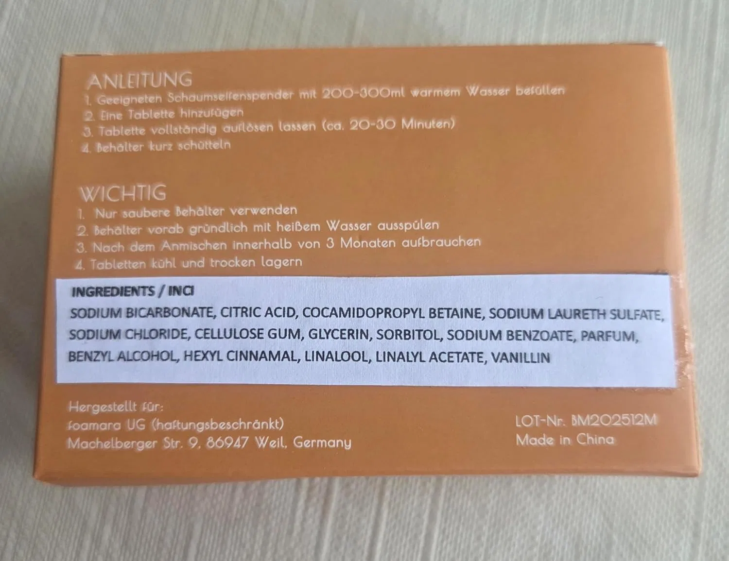Таблетки для пенного мыла с ароматом жасмина Foamara — фото 4