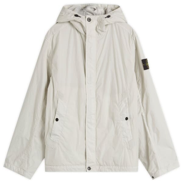 

Куртка с капюшоном из жатого репса Stone Island, голубой