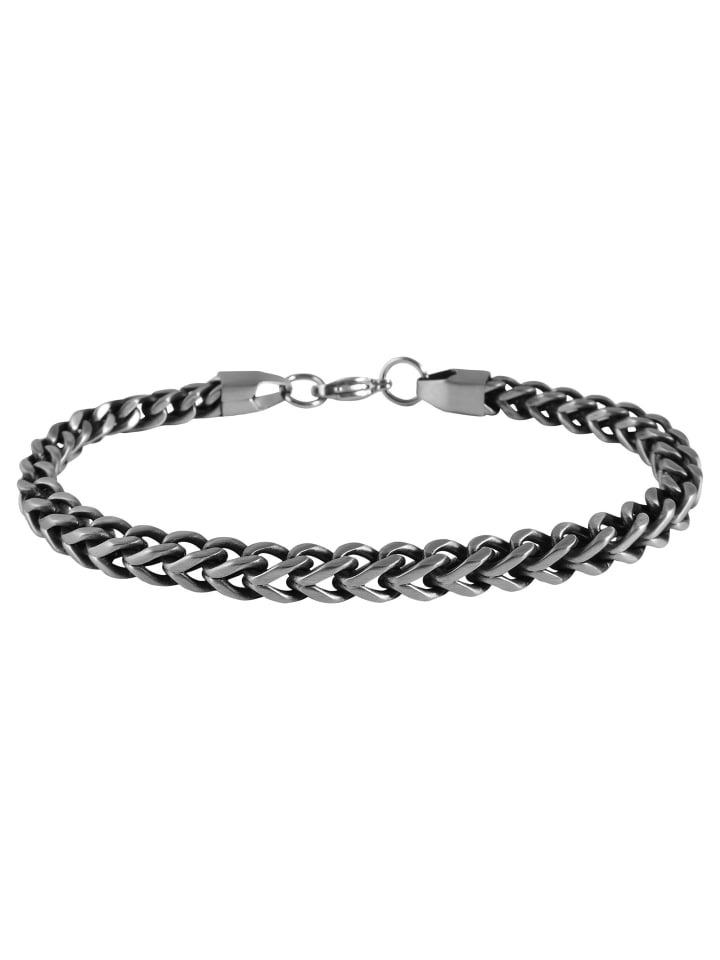 

Adeliás Мужской браслет - браслет из нержавеющей стали в виде цепочки, 22 см, серебристый