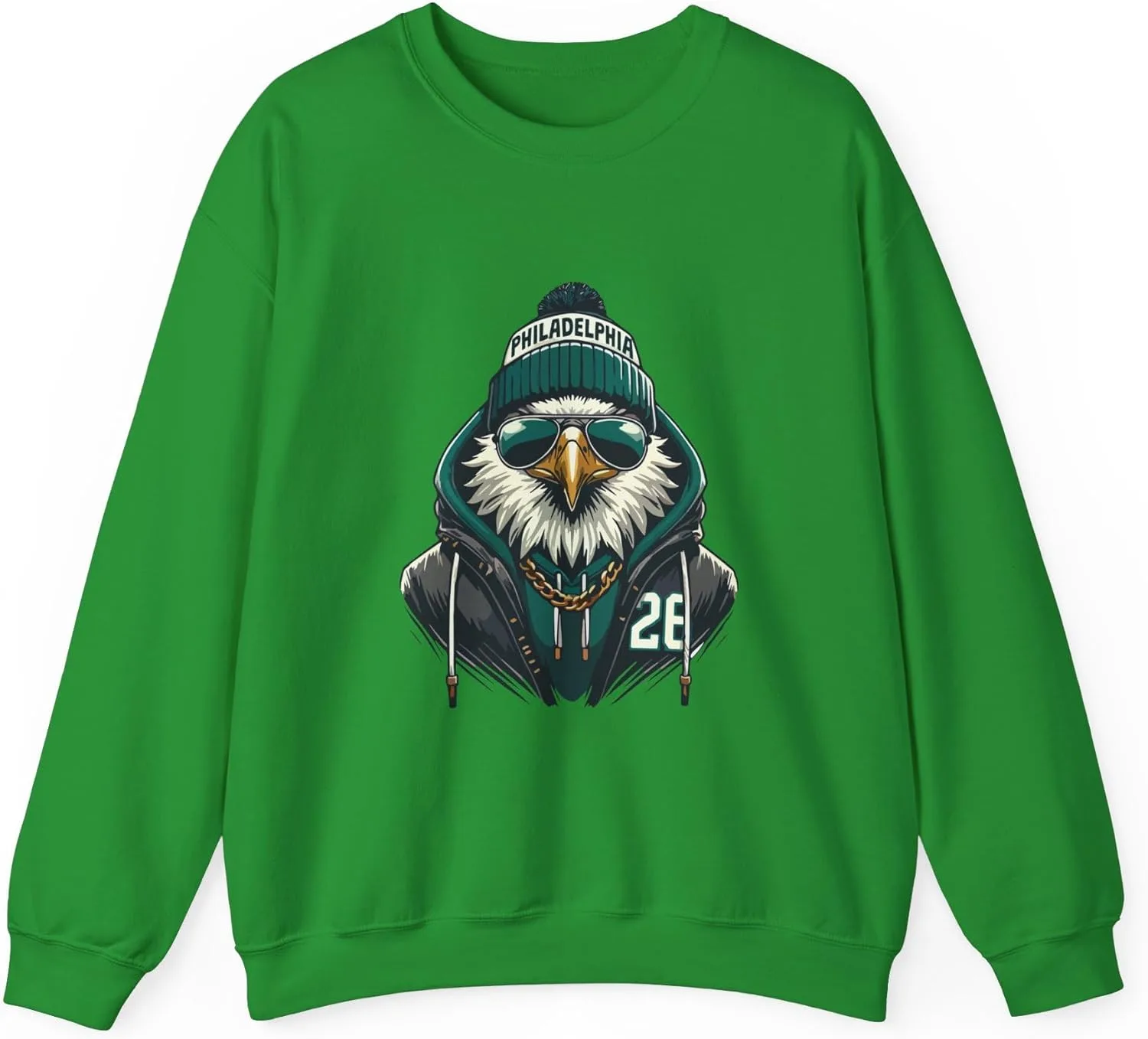 

Винтажный свитшот PHI Football Fan с принтом Bird Jacket Glasses #26 LIX