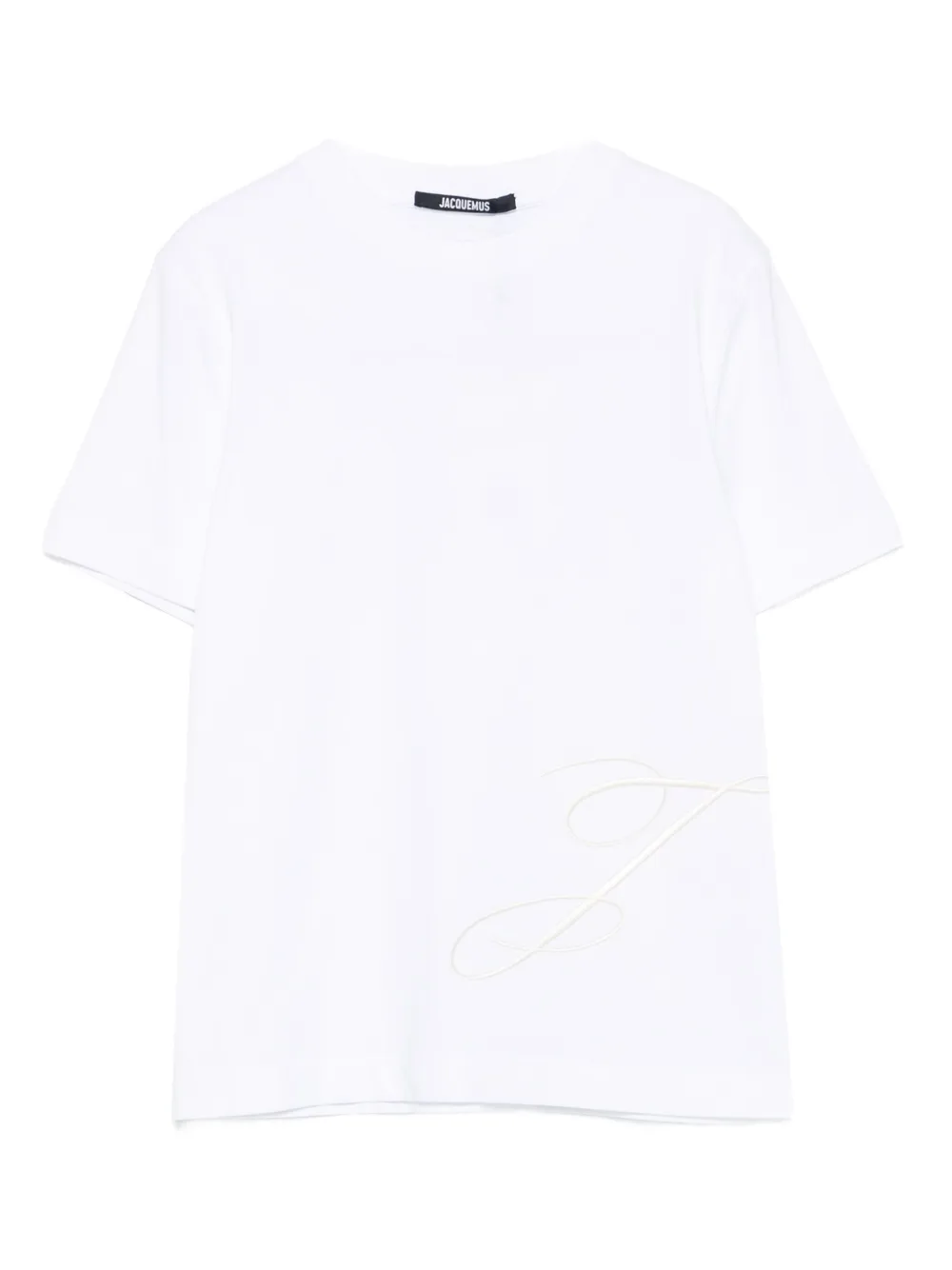 

Футболка с вышитым логотипом JACQUEMUS, белый
