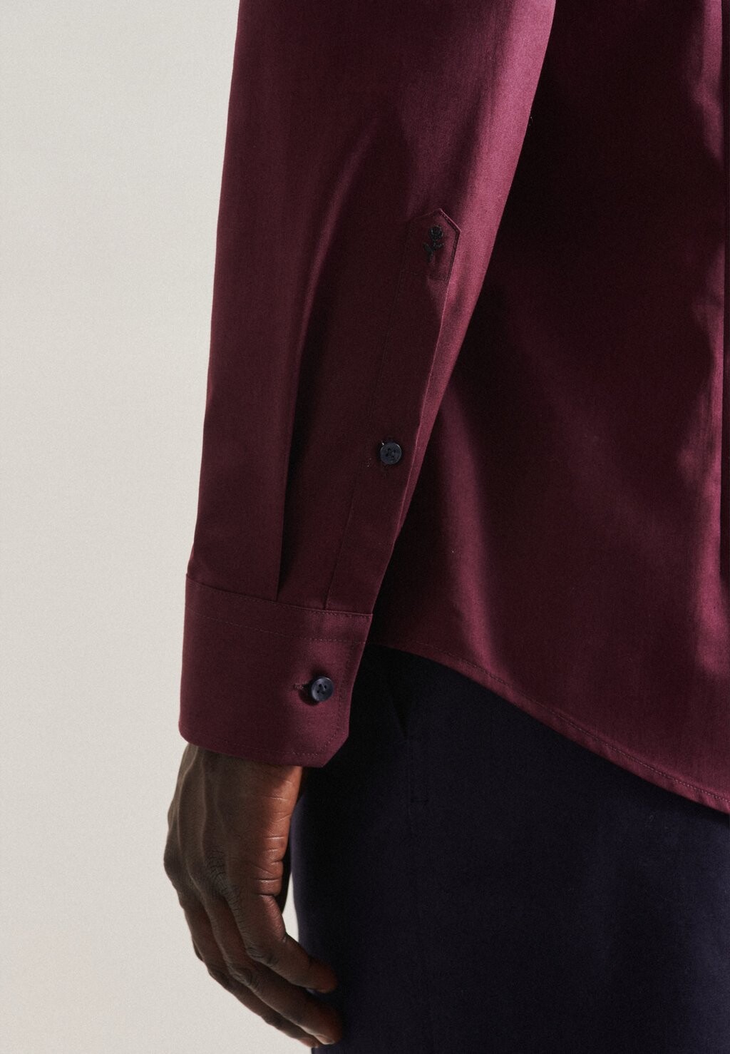 

Официальная рубашка KENT SLIM FIT CONTRAST Seidensticker, темно-красный
