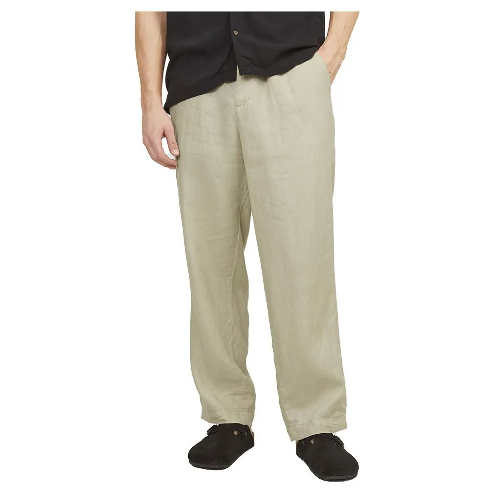 

Брюки чинос Jack & Jones Karl Lawrence Linen, бежевый